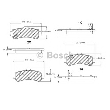 Photo Brake Pad Set, disc brake BOSCH F03B150038